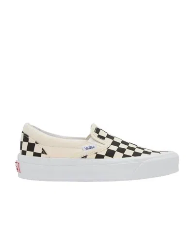Vans Women's Classic Checkerboard Slip-on Sneaker In Black/off White, Women's At Urban Outfitters
