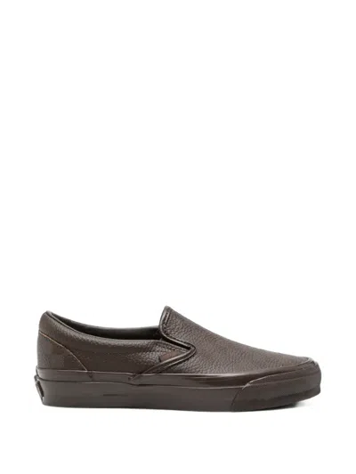 Vans Check-pattern Leather Sneakers In Brown