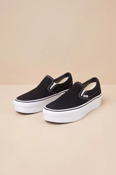 Vans Classic Black Canvas Slip-on Stackform Sneakers
