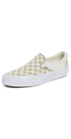 Vans Classic Checkerboard Slip On Sneakers Checkerboard Eucalyptus