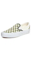 Vans Classic Checkerboard Slip On Sneakers Checkerboard Grape Leaf In Checkerboard Grape Leaf