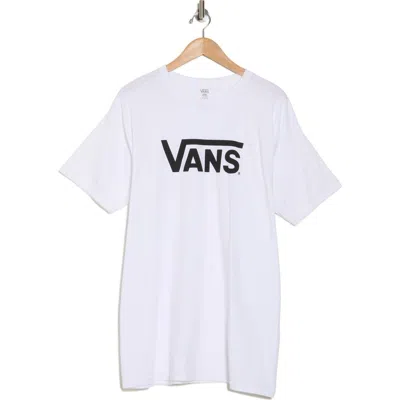 Vans Classic Logo Graphic T-shirt In White Black