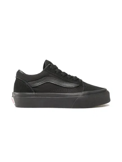 Vans Classic Old School Mini Sneakers For Kids In Black