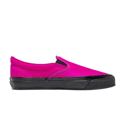 Pre-owned Vans Classic Premium Slip On 'pony Hair Fuschia' | Pink | Men's Size 12