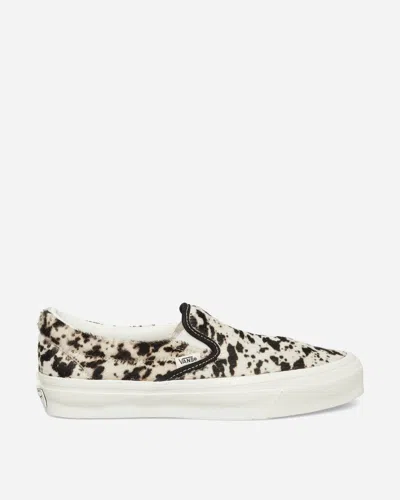 Vans Lx Classic Slip-on 98 Black And White Pony Hair Sneakers In Multi