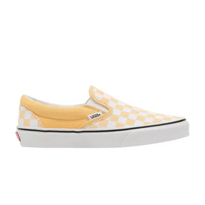 Pre-owned Vans Classic Slip-on 'checkerboard - Flax' In Yellow