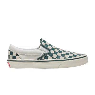 Pre-owned Vans Classic Slip-on 'checkerboard - Green True White'