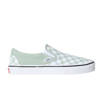 Pre-owned Vans Classic Slip-on 'checkerboard - Grey Mint Green' | Men's Size 10