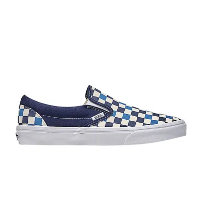 Pre-owned Vans Classic Slip-on 'checkerboard - Navy Blue White' | Men's Size 7.5