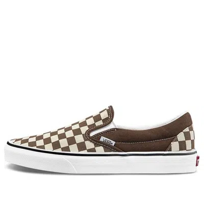 Vans Classic Slip-on 'checkerboard - Rain Drum' In Brown