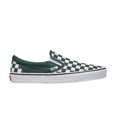 Pre-owned Vans Classic Slip-on 'checkerboard - Scarab Green' | Men's Size 9.5