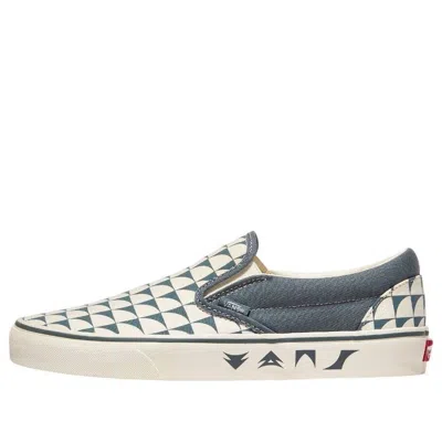 Vans Classic Slip-on Checkerboard 'blue Marshmallow' In Gray