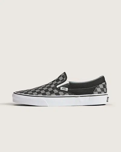 Vans Classic Slip-on Checkerboard 'pewter Grey Check' Unisex Shoes In Gray