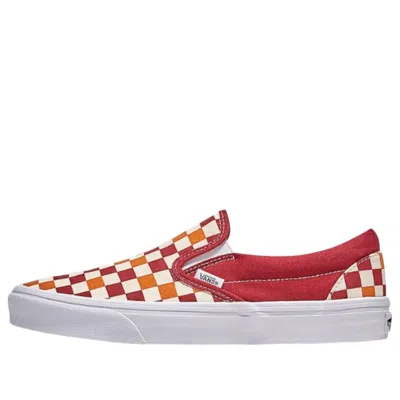 Vans Classic Slip-on Checkerboard 'red White' In Multi