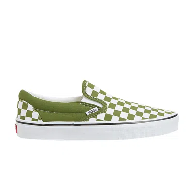 Pre-owned Vans Classic Slip-on 'color Theory Checkerboard - Pesto' In Green