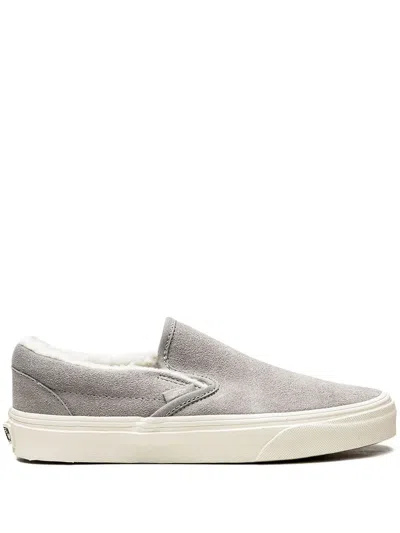 Vans Ua Classic Slip-on Summer Linen Sneakers In Grey