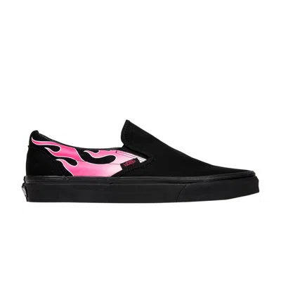 Pre-owned Vans Classic Slip-on 'flame' In Black