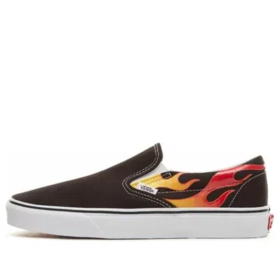 Vans Classic Slip-on 'flames' In Black