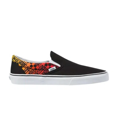 Pre-owned Vans Classic Slip-on 'logo Flame' In Black