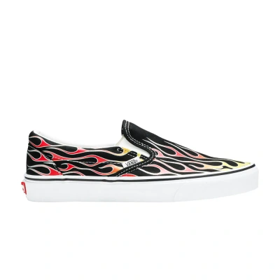 Pre-owned Vans Classic Slip-on 'mash Up Flames' In Black