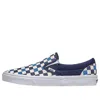 Vans Men's Classic Slip-on Checkerboard Sneaker In Tri/tone Check Navy, Men's At Urban Outfitters In Blue