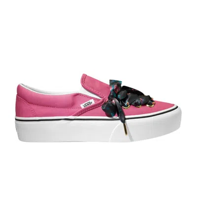 Pre-owned Vans Classic Slip-on 'oversized Lace - Carmine Rose' | Pink | Men's Size 6.5