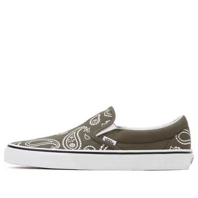 Vans Classic Slip-on 'peace Paisley - Grape Leaf' In Green
