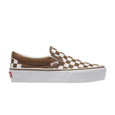 Pre-owned Vans Classic Slip-on Platform 'checkerboard - Sepia' | Brown | Men's Size 4.5