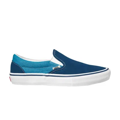 Pre-owned Vans Classic Slip-on Pro 'twill' | Blue | Men's Size 10.5