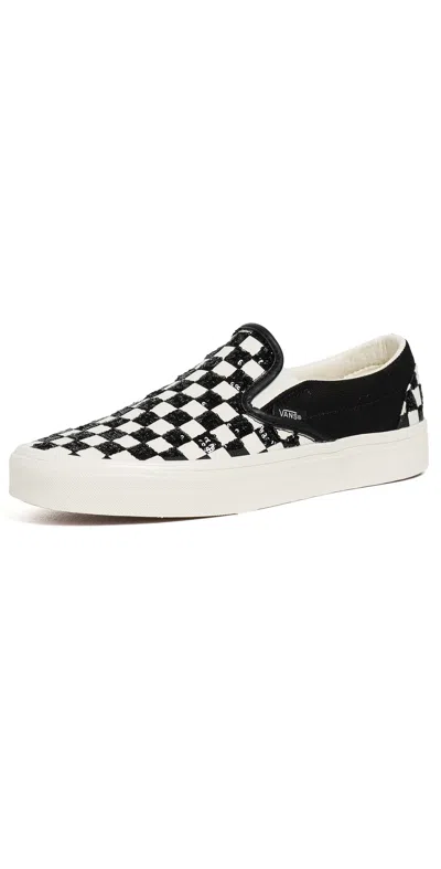 Vans Classic Slip On Sneakers Beaded Checkerboard