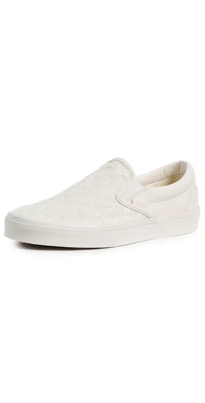 Vans Classic Slip On Sneakers Beaded White Checkerboard