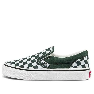 Vans Classic Slip-on Sneakers K Green/white In Black
