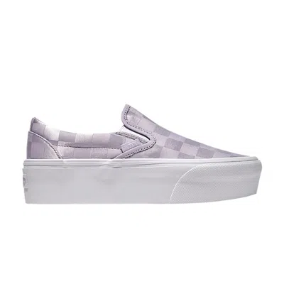 Pre-owned Vans Classic Slip-on Stackform 'checkerboard - Lilac Purple' | Men's Size 5.5