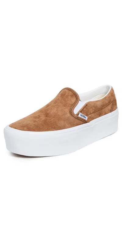 Vans Classic Slip-on Stackform Sneakers Nubuck Chipmunk