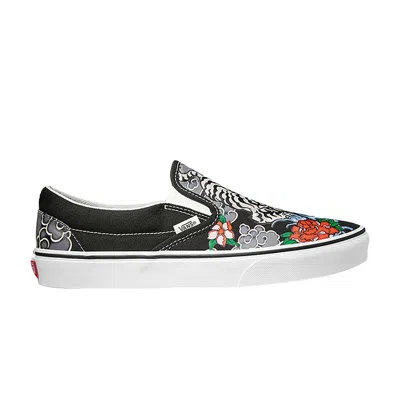 Pre-owned Vans Classic Slip-on 'tiger Floral' | Black | Men's Size 10.5