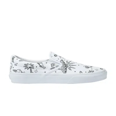 Pre-owned Vans Classic Slip-on 'unidentified U-paint' In White