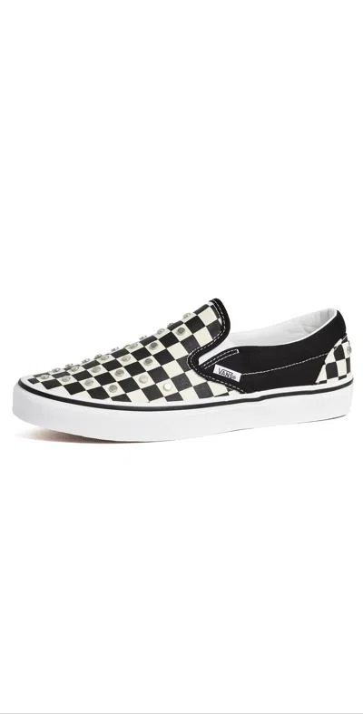 Vans Classic Slip On Unisex Sneakers Checkerboard Studs Black