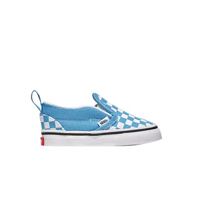 Pre-owned Vans Classic Slip-on V Toddler 'checkerboard - Heritage Blue' | Infant Size 8.5