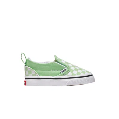 Pre-owned Vans Classic Slip-on V Toddler 'checkerboard - Pistachio Green' | Infant Size 4.5