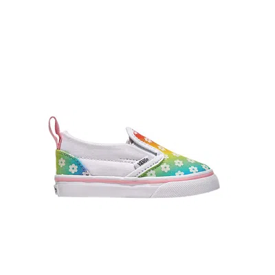 Pre-owned Vans Classic Slip-on V Toddler 'rainbow Flowers' | Multi-color | Infant Size 8