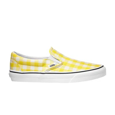Pre-owned Vans Classic Slip-on 'yellow Gingham' | Men's Size 8.5
