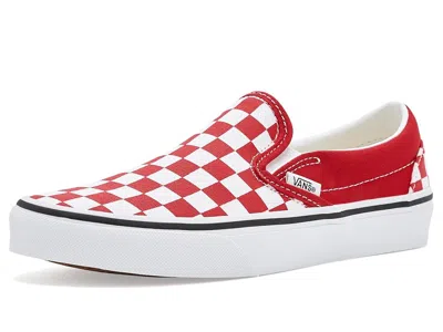 Vans Classic Slip-on (big Kid) Kids Shoes Color Theory Racing Red: 4 Big Kid M In Multi