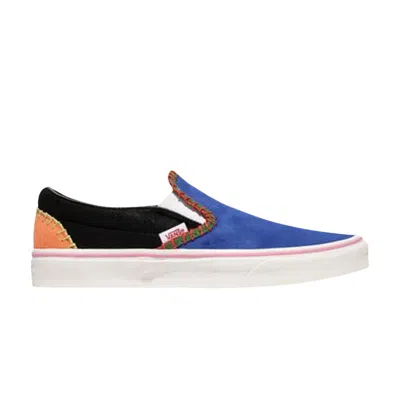 Pre-owned Vans Classic Slip-on 'blanket Stitch' | Blue | Men's Size 4.5