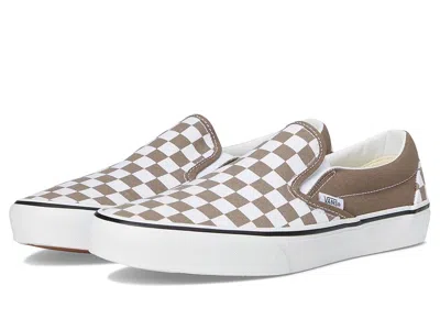 Vans Classic Slip-on Checkerboard Skate Shoes Color Theory Checkerboard Walnut 2 :