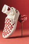 Vans Classic Slip-on Checkered Hearts Sneakers In Red