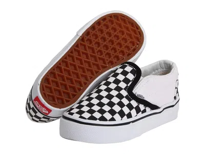 Vans Classic Slip-on Core (toddler) Kids Shoes (checkerboard) Black/true White Fa11 : 9.5 Toddler M, Canv
