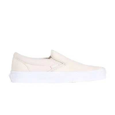 Pre-owned Vans Classic Slip-on 'herringbone - Asparagus' | Cream | Men's Size 4.5 In White