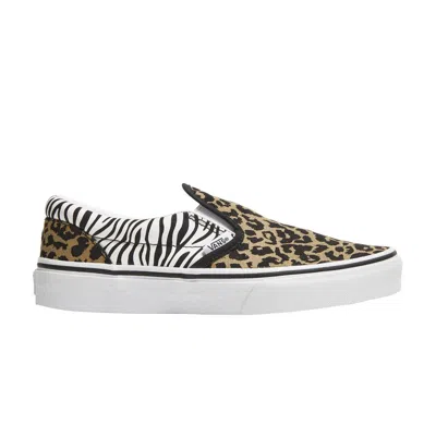 Pre-owned Vans Classic Slip-on Kids 'animal Mix' | Brown | Kid's Size 4