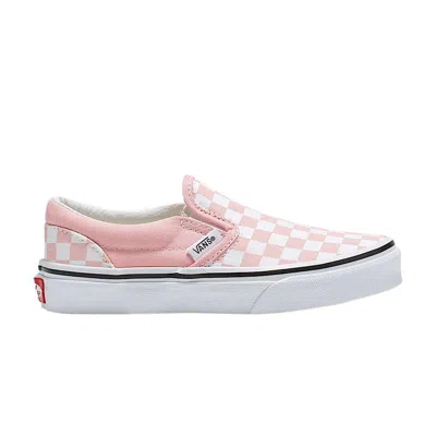 Pre-owned Vans Classic Slip-on Kids 'checkerboard - Powder Pink' | Kid's Size 12.5