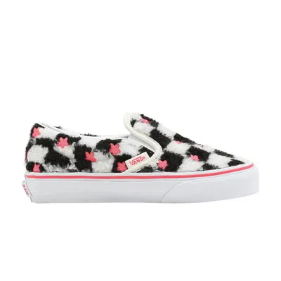 Pre-owned Vans Classic Slip-on Kids 'sherpa Floral Checkerboard' | White | Kid's Size 12